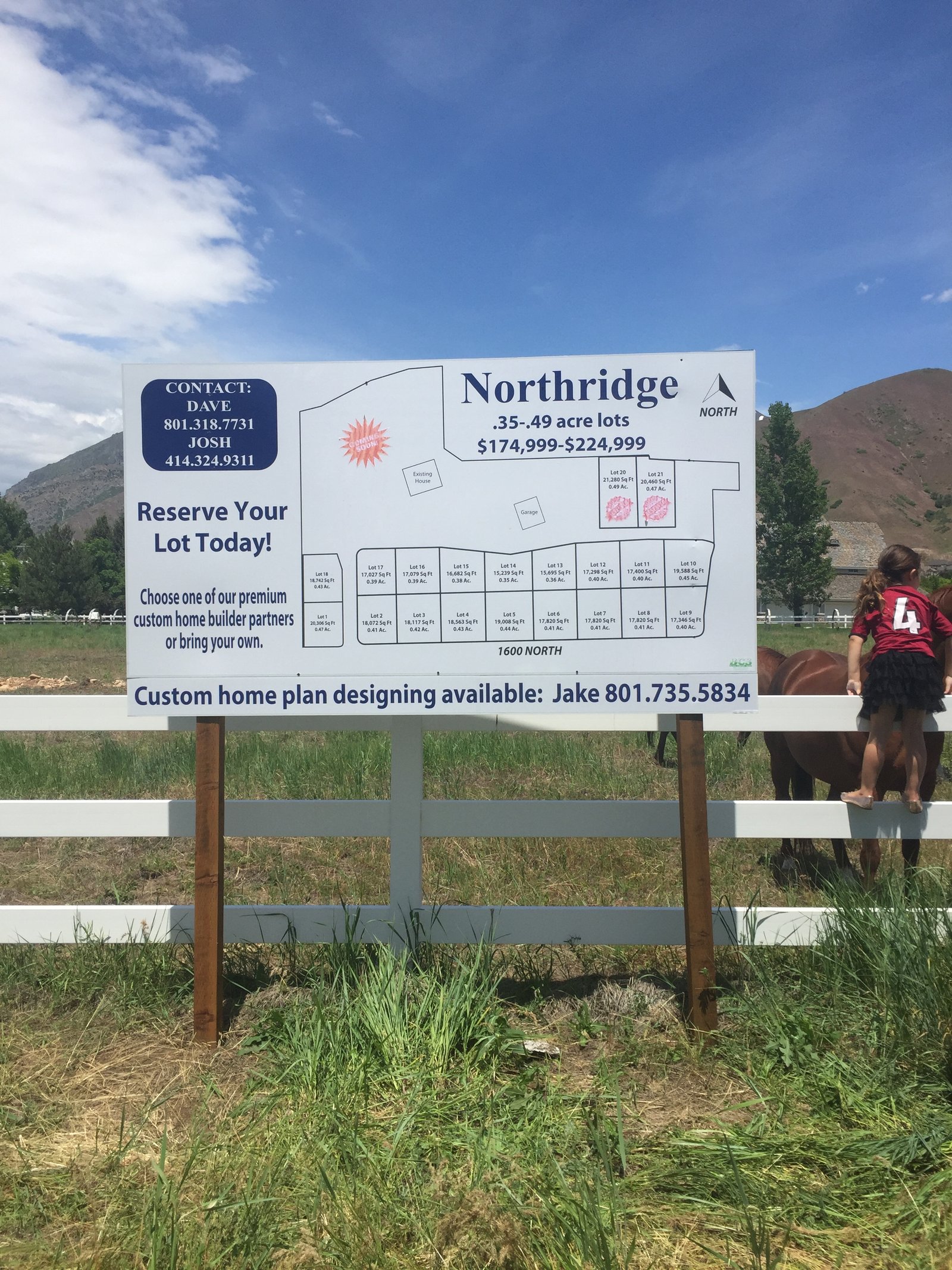 Northridge subdivision development sign